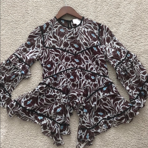 Cinq a Sept Asymmetrical Blouse - Picture 1 of 4